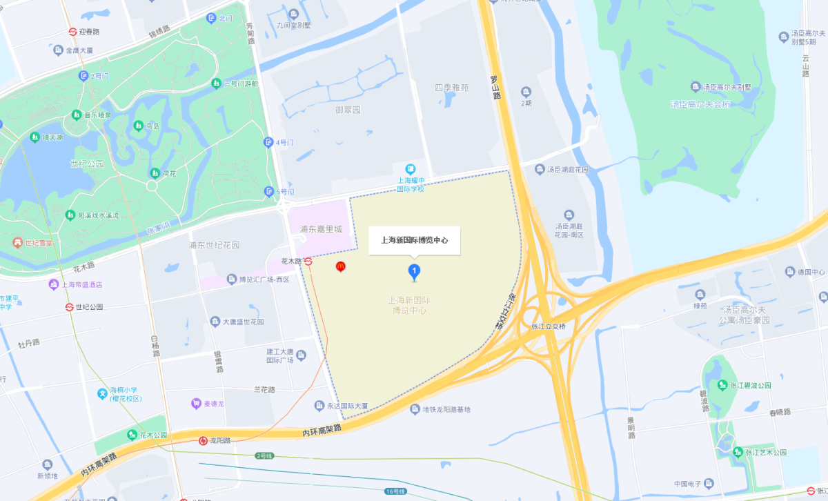 第十六屆世界制藥機(jī)械、包裝設(shè)備與材料中國展位置